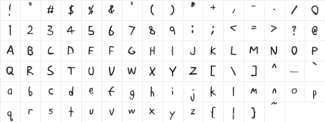 Avenir Regular  glyph index