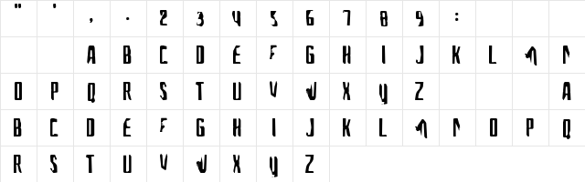 A Font For The Computer People Regular  glyph index