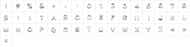 UGO ENGREVED ENGREVED  glyph index