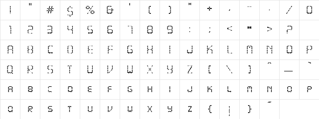 Lerp Regular  glyph index