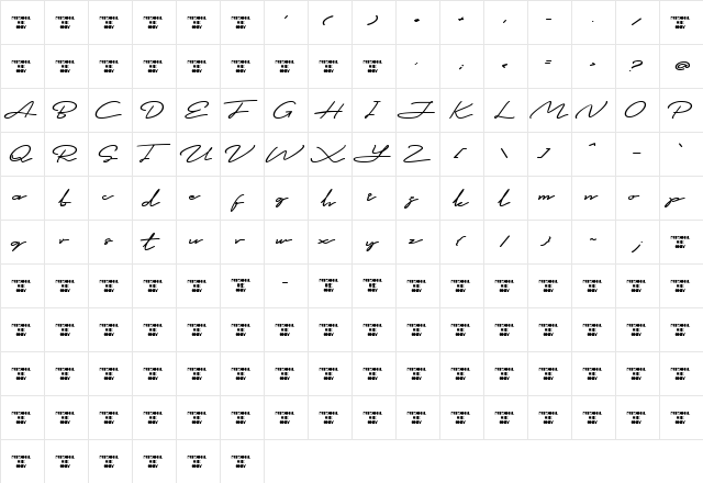 Simplicy Personal Use Only Regular  glyph index
