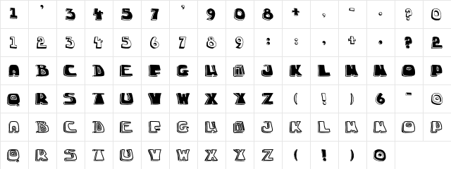 chucka-sketch Regular  glyph index