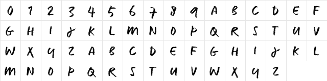 CAPUT_TRIAL Regular  glyph index