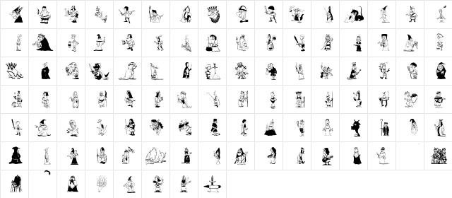 TafelrundeKnights Regular  glyph index