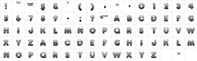 DXS Shady Deal Regular  glyph index