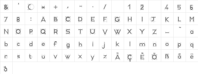 R&C Demo Demo  glyph index