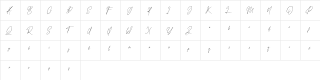 Brittanstone FREE Regular  glyph index