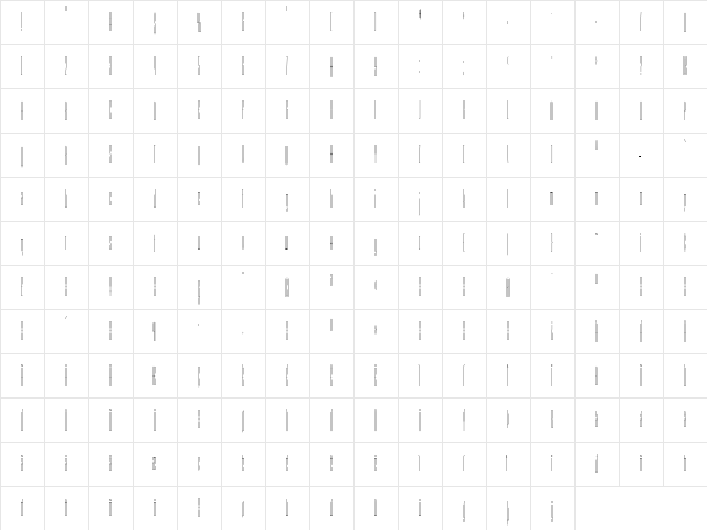Armada Regular  glyph index