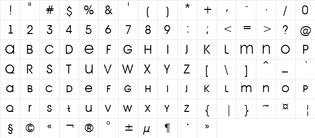 a_AvanteTitlerCpsLC Light  glyph index