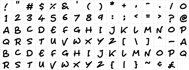Juice Monster Regular  glyph index