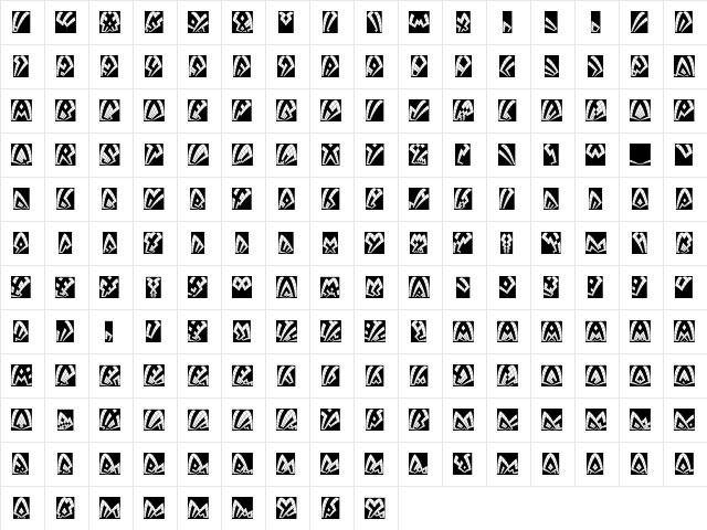 Dack ShatteredNegative  glyph index