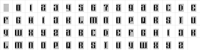 ComputerAmok Regular  glyph index