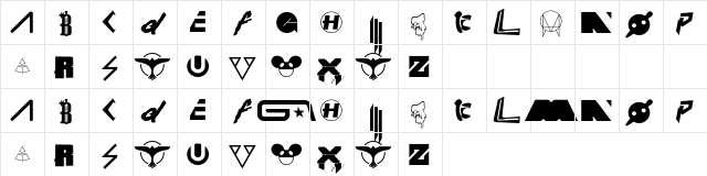 Wub Machine Regular  glyph index