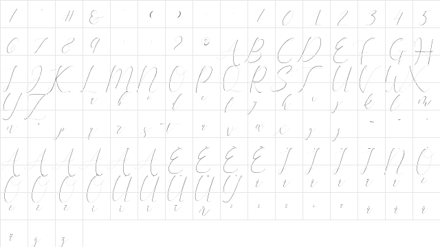 terranika Regular  glyph index