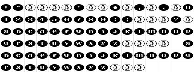 Enoki Regular  glyph index