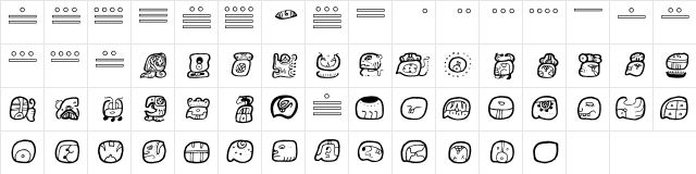 DaysCod Italic  glyph index