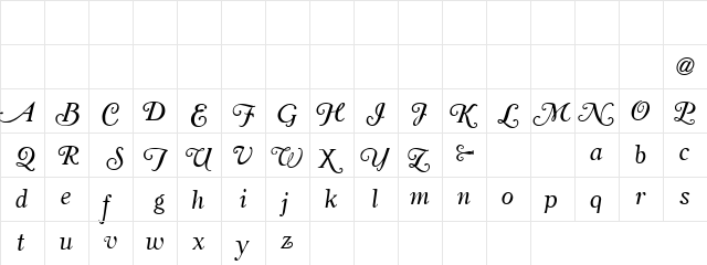 Caswallon Demo Regular  glyph index