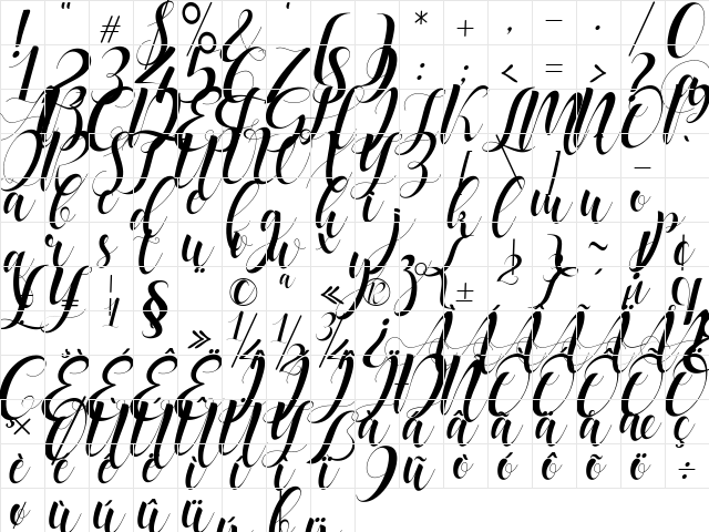 Black Stud Regular  glyph index