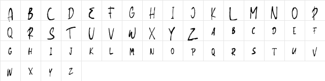 The Loccosta FREE Regular  glyph index