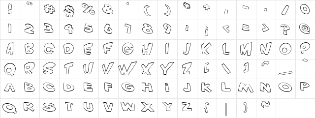 VTC ScreamItLoudOutline Outline  glyph index