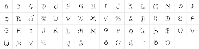 FishHooks Regular  glyph index