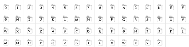 pf_rabbit in a box Regular  glyph index