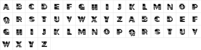 Diabolo Sunshine Regular  glyph index