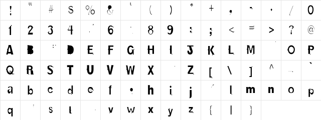OldBold-Light Regular  glyph index