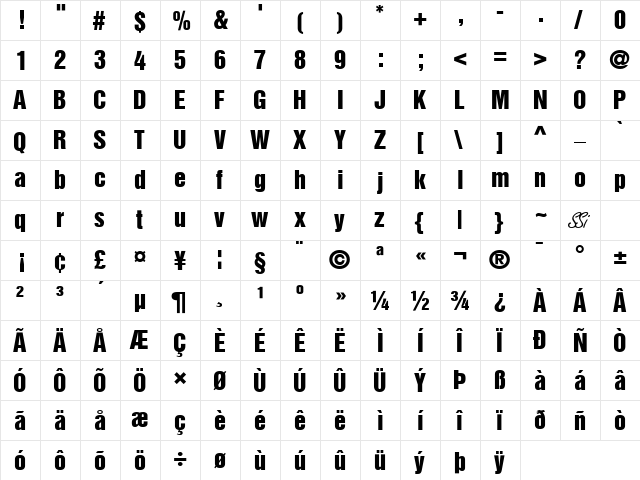 Context Inserat SSi Regular  glyph index