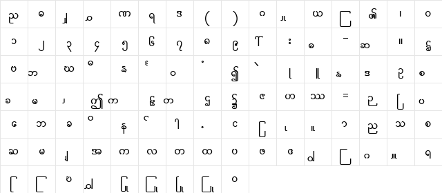 Wwin_Circle Bold   glyph index