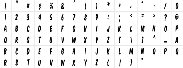 VTCSuperMarketSaleTall Tall  glyph index