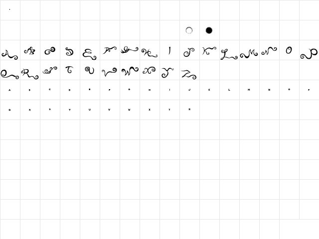 70:Wonta Regular  glyph index