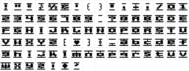 BM plamo A9  glyph index
