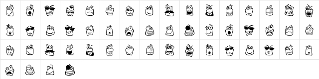 Alin Square Emoji Regular  glyph index