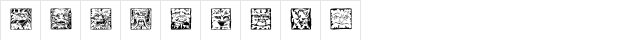 Mythago Squares Regular  glyph index