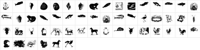 OldstyleZoo Regular  glyph index