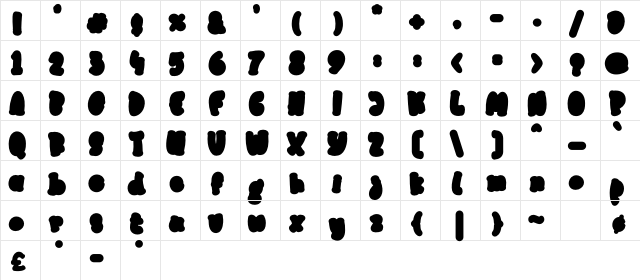 Mister Froggie Extend Regular  glyph index