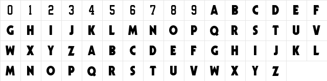 NHL Toronto Regular  glyph index