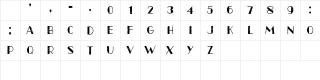 CF Paris Old Style Regular  glyph index