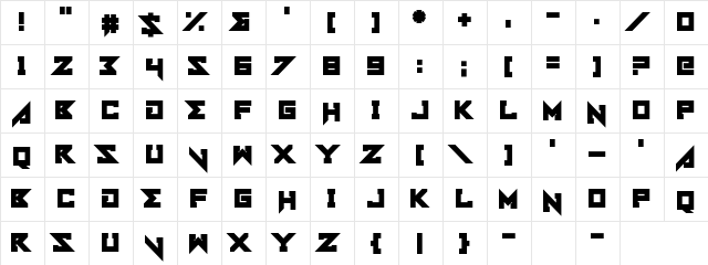 Be A St. Regular  glyph index