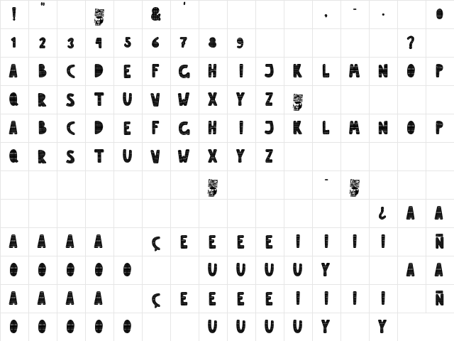 El Tito Adolfo Regular  glyph index