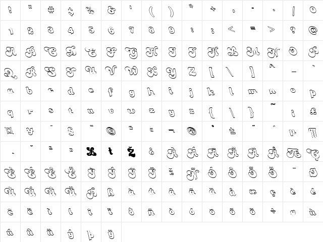 FZ JAZZY 49 HOLLOW LEFTY Normal  glyph index