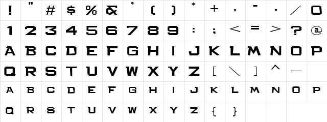 Bachelor Pad Expended JL Regular  glyph index