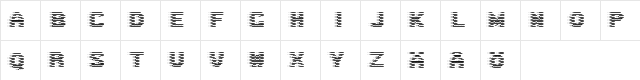 OUT OF INK Regular  glyph index
