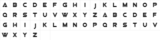 Viper Squadron Regular  glyph index