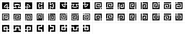 Stoned Regular  glyph index
