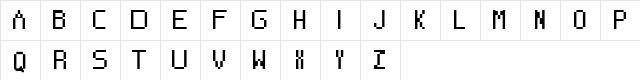 Koecki Pixel Regular  glyph index