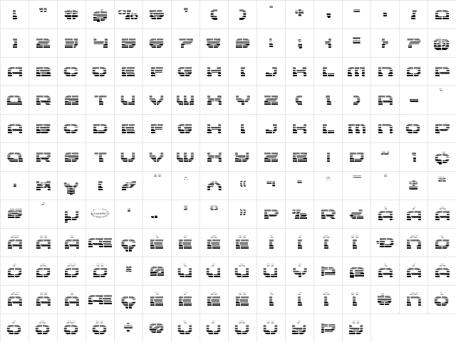 Pulsar Class Gradient Regular  glyph index