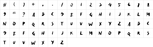 DryMakerXXS Bold  glyph index