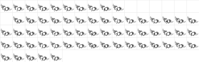 101! If My Heart Had WingZ Regular  glyph index